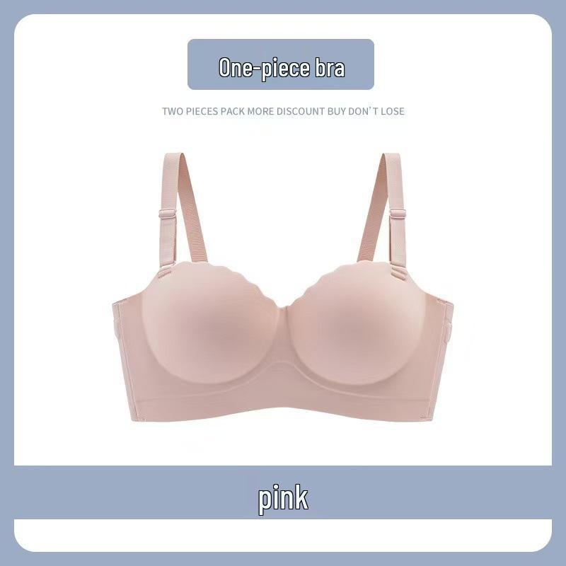 Нескользящий бесшовный комплект нижнего белья пуш-ап без бретелей для маленькой груди