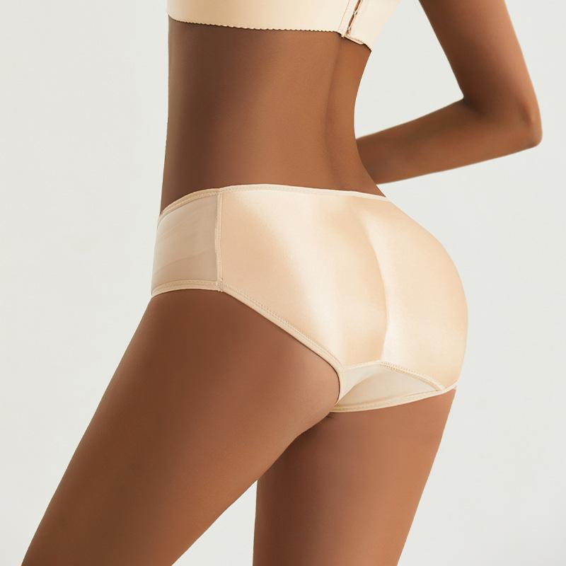 Low-Waist Hip-Lifting Tummy Control Padded Panties for a Shapely Look, Plus Size Available