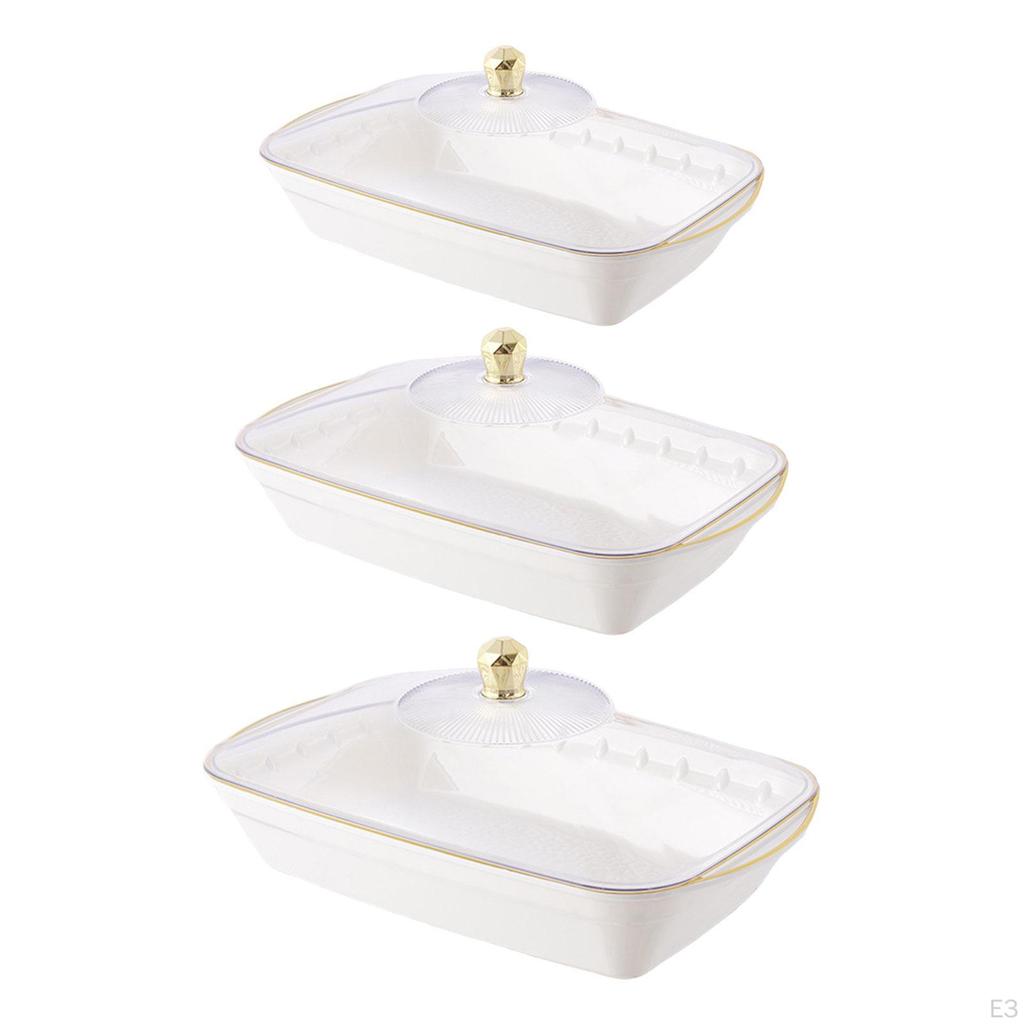 Fruit Bowl with Lid Decorative Dish Food Serving Tray Holder for Home Office