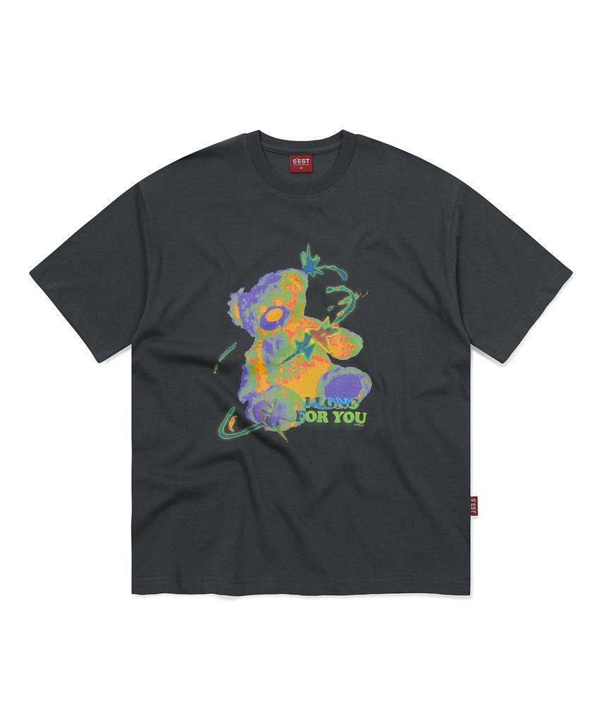 S'EST Lonely Teddy T-Shirts Charcoal