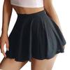 New Korean Styles Low Waist A-Line Sexy Pleated Black Long Skirt for Woman White Night Club Wear Party Mini Short Package Wrap Hip Skirts