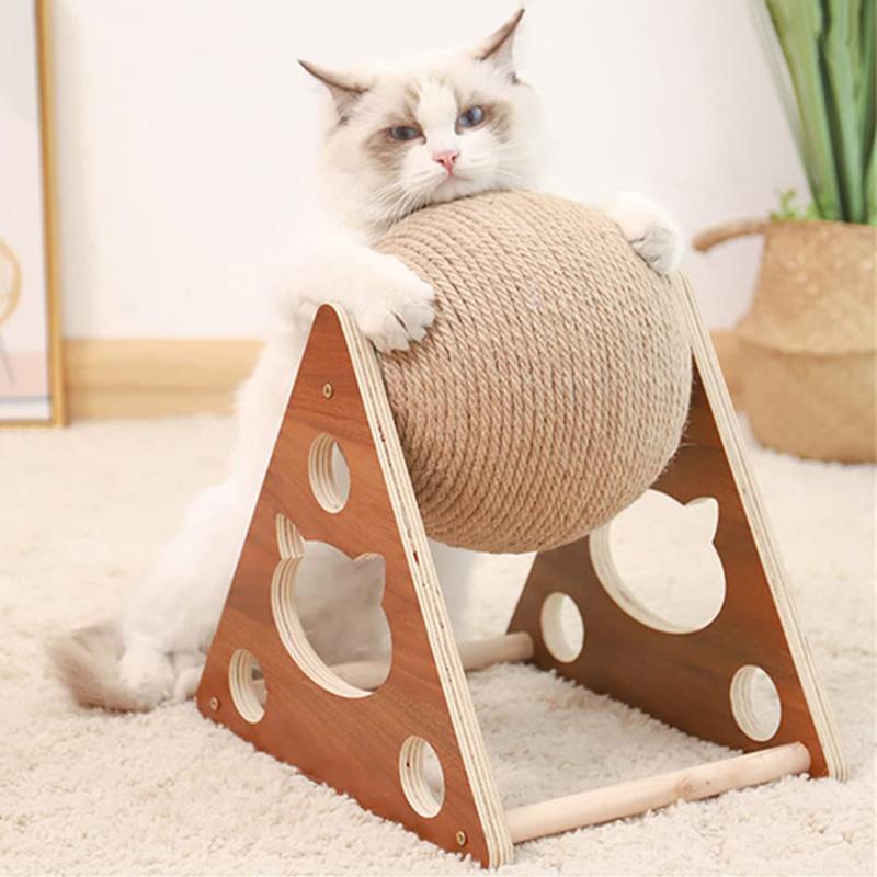 Игрушка-когтеточка Andy Cat из сизаля, игрушка-мяч для кошек, шлифовка лап, износостойкая когтеточка для котят, когтеточка, аксессуары для кошек