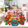 Custom 1Pc Powerful Female Fighter Rug Office Carpet Indoor Outdoor Entrance Doormat Nonslip Soft And Comfortable Living Room D491510
