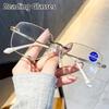 Fashion Glitter Square Metal Frame Reading Glasses Anti-Blue Light HD Presbyopic Glasses Women Glasses Eyewear +1.0 To +4.0