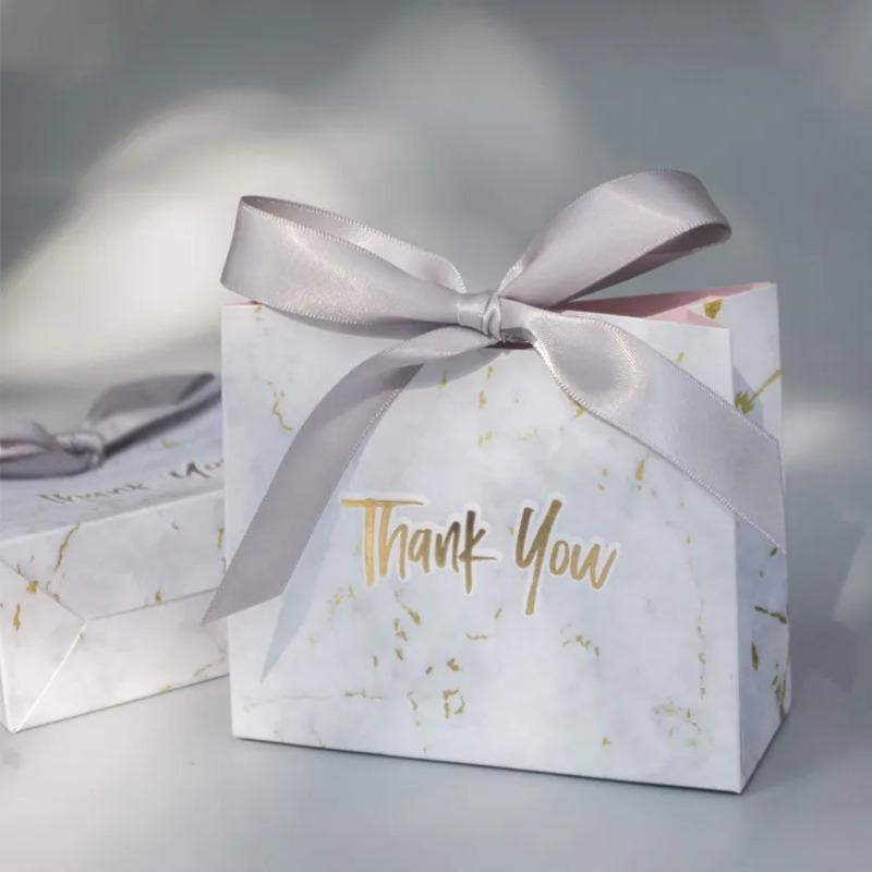 New Creative Mini Grey Marble Gift Bag Box for Party  Chocolate Boxes Package Wedding Favours Candy Boxes for Wedding for Thanksgiving Day