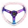 Рулевое колесо ALTEED Розовый аква-дизайн Акриловое рулевое колесо для автомобилей В форме сердца