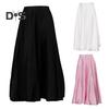 Юбка макси, однотонная атласная юбка в стиле пачки, длинная юбка, однотонная, весна-осень, женская юбка-трапеция, повседневная одежда