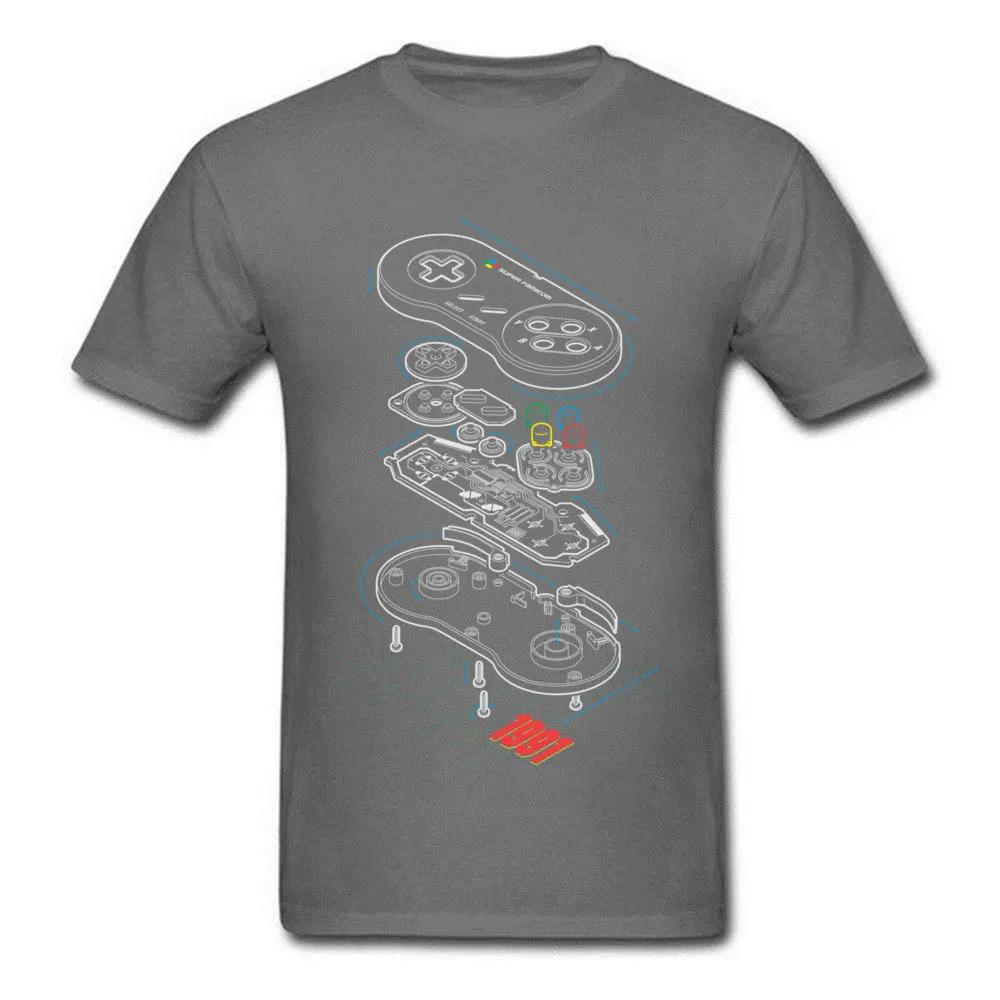 Custom T-shirt Gamer T Shirt Controller Anatomy Tops Tees Hip Hop Streetwear Students Arcade Tshirt Black Clothes Cotton