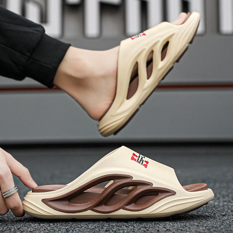 38-45 Мужские модные тапочки на мягкой подошве больших размеров Домашние повседневные тапочки Пляжные сандалии
