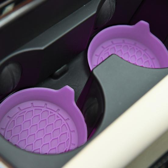 2 шт., автомобильная круглая бутылка для воды, силиконовая подставка, сплошной цвет, держатель для чашки, противоскользящий, устойчивый к слуху силиконовый коврик для чашки, аксессуары для салона автомобиля