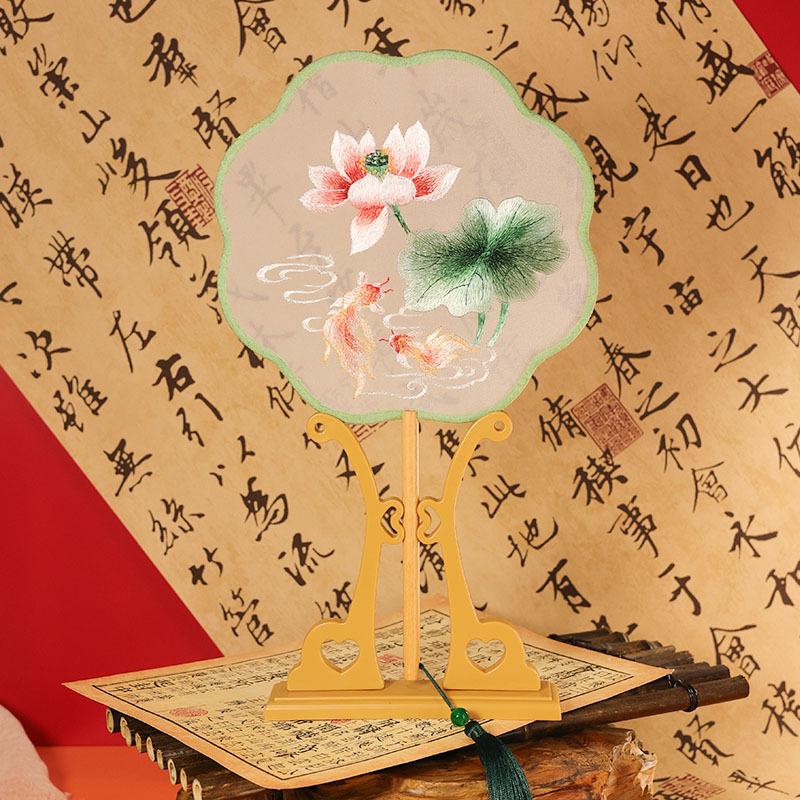 С подвеской в китайском стиле Веер Туан Веер из шелка Классический вышитый Веер Китайская свадьба