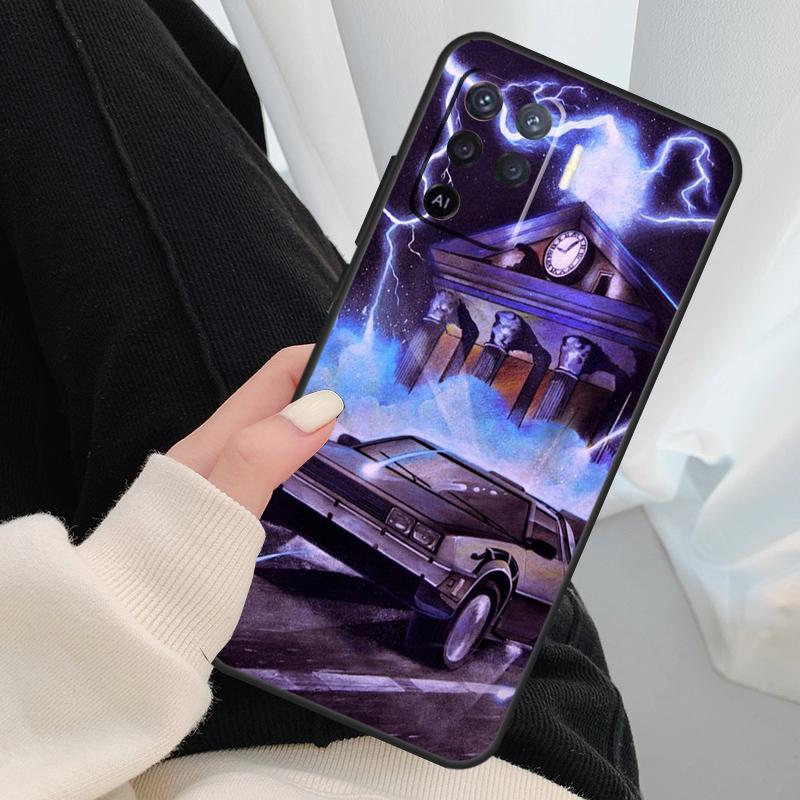 Чехол Машина времени из Назад в будущее для OPPO A54 A74 A94 A83 A91 A93 A5 A9 A31 A53 2020 A15 A52 A72 Find X5 X3 Pro