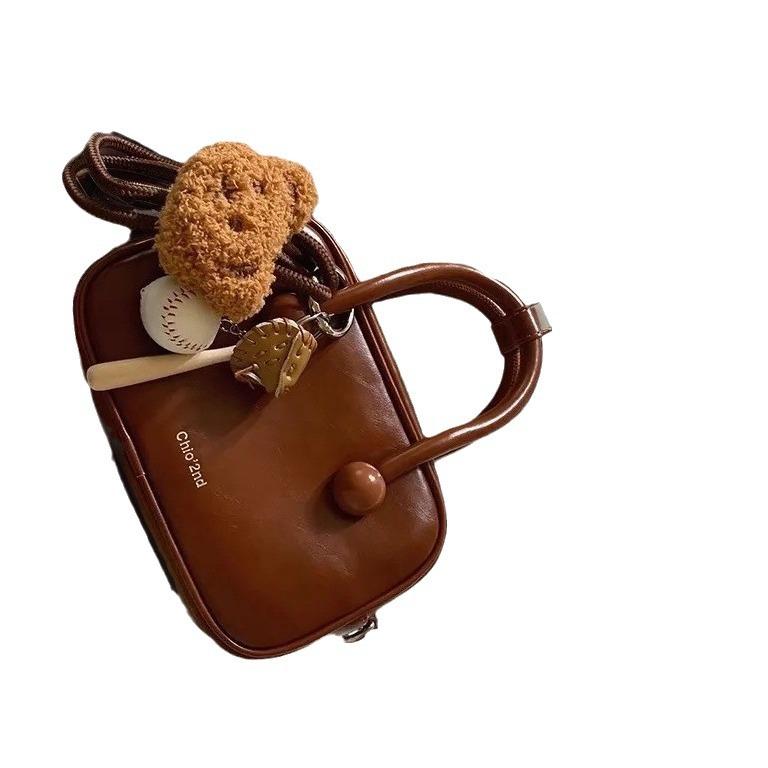 Сумка-подушка Oatmeal Qiao Brown 2024 года, новая универсальная модная сумка через плечо с косым креплением