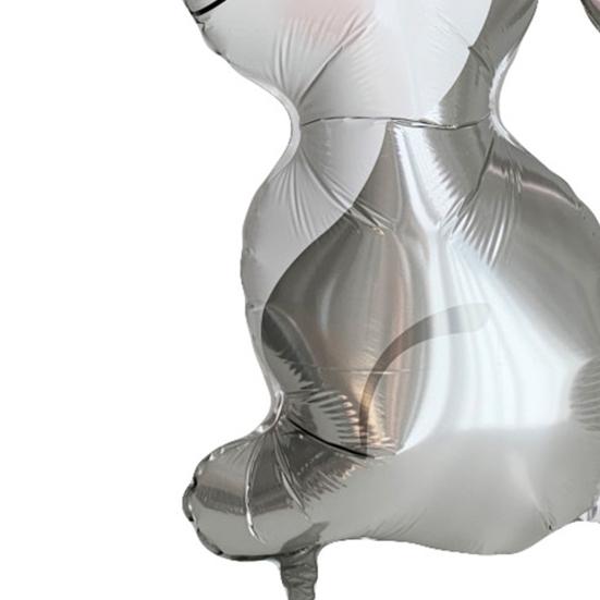 3Pcs Rabbit Balloon Cartoon Animal Long Ears Inflatable Aluminum Foil Happy
