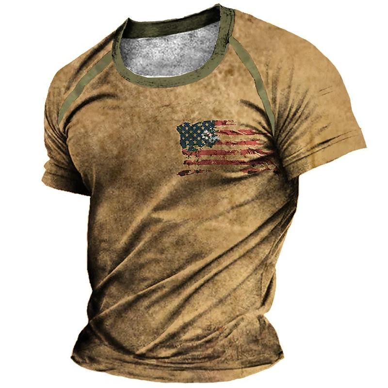 Винтажная футболка для мужчин с 3D-принтом, с круглым вырезом, мужская футболка в байкерском стиле с коротким рукавом, свободные топы, футболка Homme Camiseta Hombre