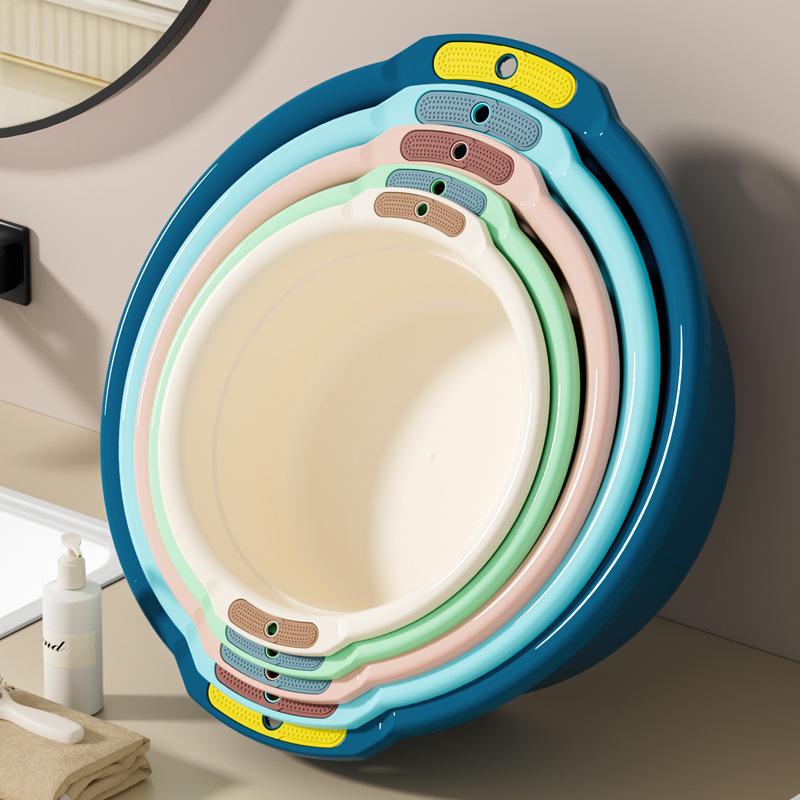 Прочный утолщенный пластиковый таз для умывания лица, стирки, мытья ног или овощей