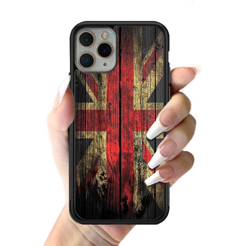 YNDFCNB Чехол для телефона с флагом Англии, Великобритании, силиконовый чехол из ПК+ТПУ для iPhone 11 12 13 Pro Max 8 7 6 Plus X SE XR, жесткие чехлы