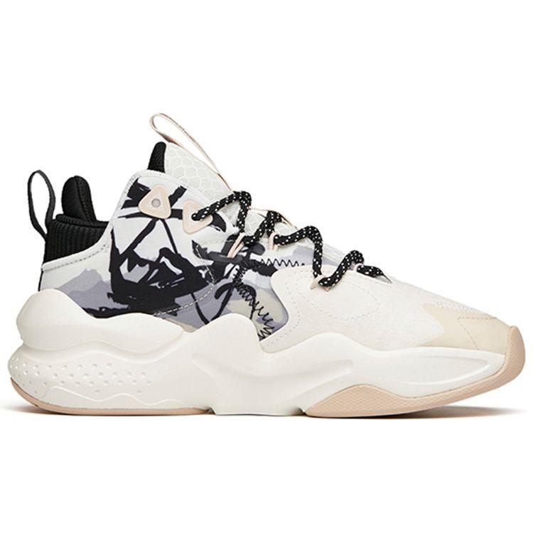 Anta Badass Life Series Weifeng 2 Non-Slip Wear-Resistant Low-Top Dad Shoes Women Sneakers White Black Gray 122148080-5