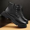 Осень-зима Новые мужские повседневные ботинки Толстые универсальные уличные ботинки Роскошные кожаные формальные мужские туфли Ботильоны ручной работы