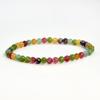 Богемский браслет из бисера с турмалином-радугой: Красочные женские украшения из эластичного шнура в один оборот