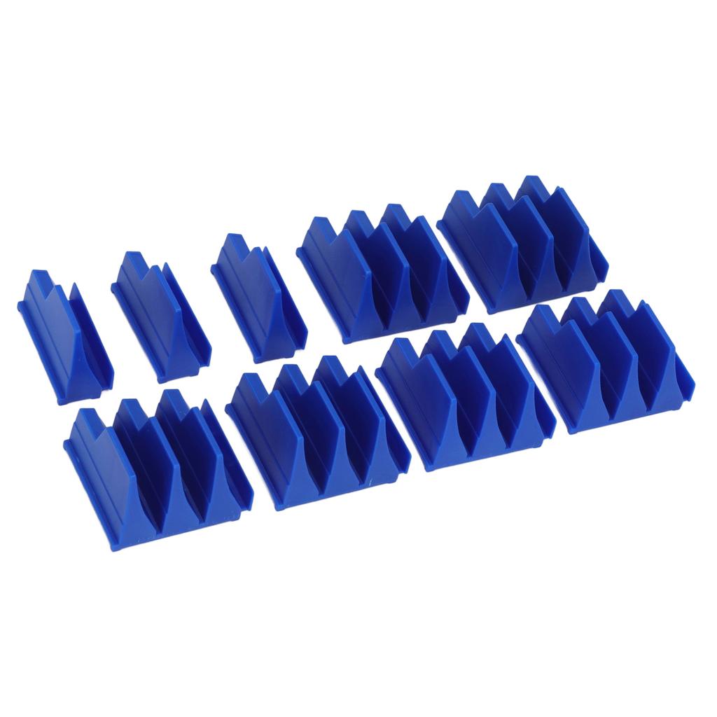 Geometric Wrench Organizer 20 Slots Modular Magnetic Wrench Rack Holder for 6mm to 38mm 1 4in to 1 1 2in Spanner Blue