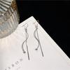 Korean S-Line Long Tassel Earrings: 2023 Trendy Versatile Ear Clips for Women
