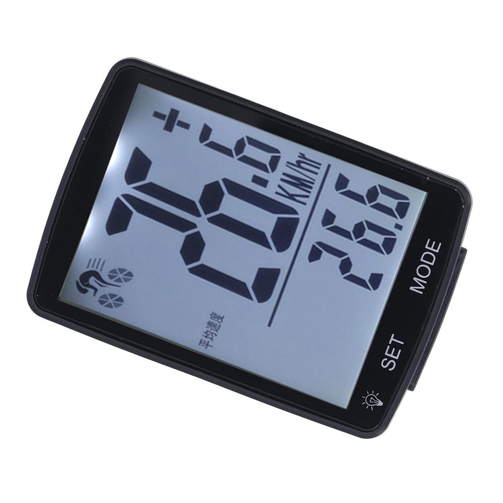 Беспроводной велокомпьютер-спидометр, водонепроницаемый одометр для велоспорта, экран 2,8 дюйма, светодиодная подсветка, черный с белым светом