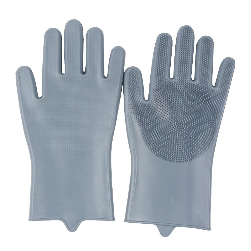 1Pair Multifunctional Silicone Cleaning Gloves Suitable for All Seasons,kitchen Cleaning,anti Slip,good Helper Household Chores