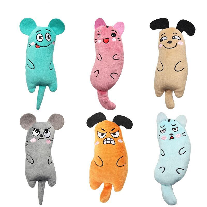 Pet toys cute and fun interactive plush toys molar catnip kitten chewing mouse pet accessories