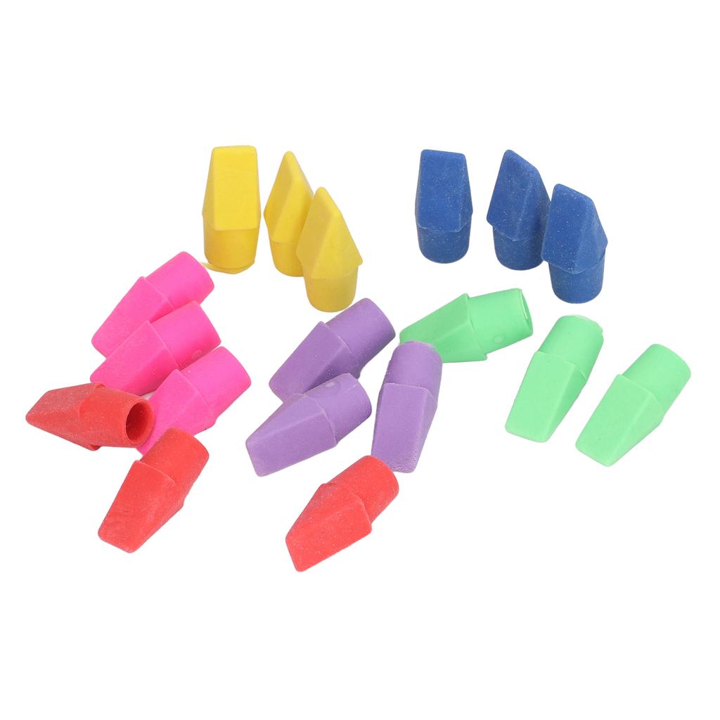 200Pcs Pencil Top Eraser Pencil Eraser Topper Wedge Design Stationery for Office Kids
