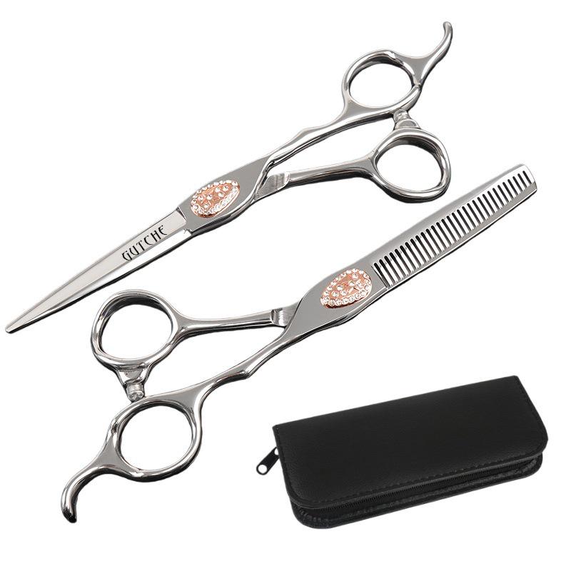 Премиальный набор парикмахерских ножниц из нержавеющей стали - Прямые и филировочные ножницы для профессионального салонного использования