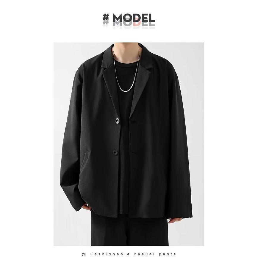 Корейский стиль модная мужская куртка красивый свободный пиджак в гонконгском стиле мужской весенне-осенний универсальный костюм для отдыха