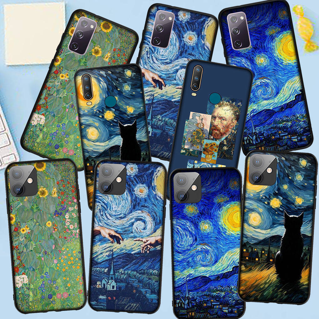 Phone Case for Samsung Galaxy S25 S24 S23 iPhone 16 15 Xiaomi Redmi Note 14 13 12 16E X 11 Pro Max OPPO Moto E15 Huawei Van Gogh Sunflower Art Cover