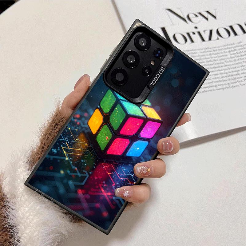 Rubik Cube Formula Spoofs Math Shockproof Phone Case for Samsung Galaxy S26 Edge S25 Ultra S24 FE S23 Plus S21 Cover Anti Fall F