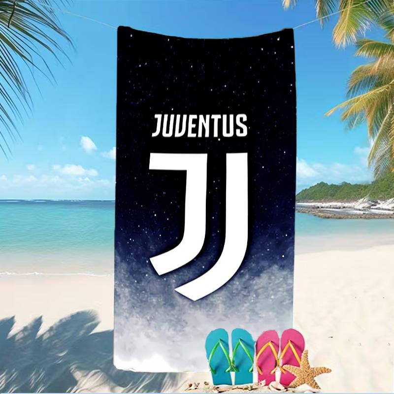Beach Towel with Juventus FC logo Pattern - soft,absorbent,machine washable Lightweight&Modern,swimming,Travel Essentials
