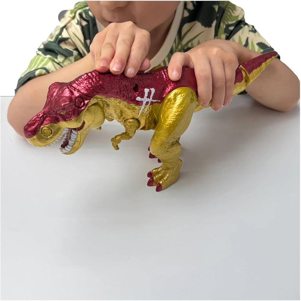 Takara Tomy Ania Adventure Continent Big Ania King Gold Blaze Tyrannosaurus Dinosaur Toy for Ages 3 and Up