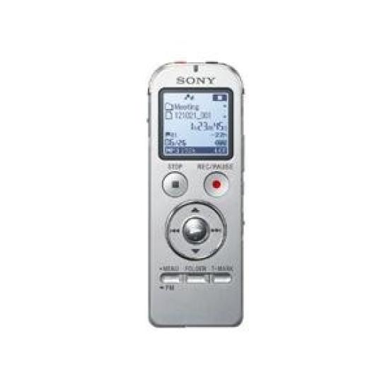 Стереодиктофон SONY IC с FM-тюнером 4 ГБ, серебристый ICD-UX533F/S