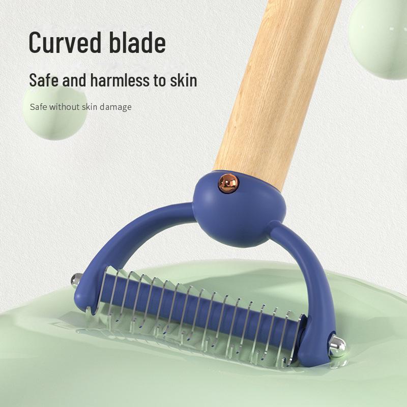 Бестселлер Буковый колтунорез для кошек и собак с двухсторонним лезвием из нержавеющей стали