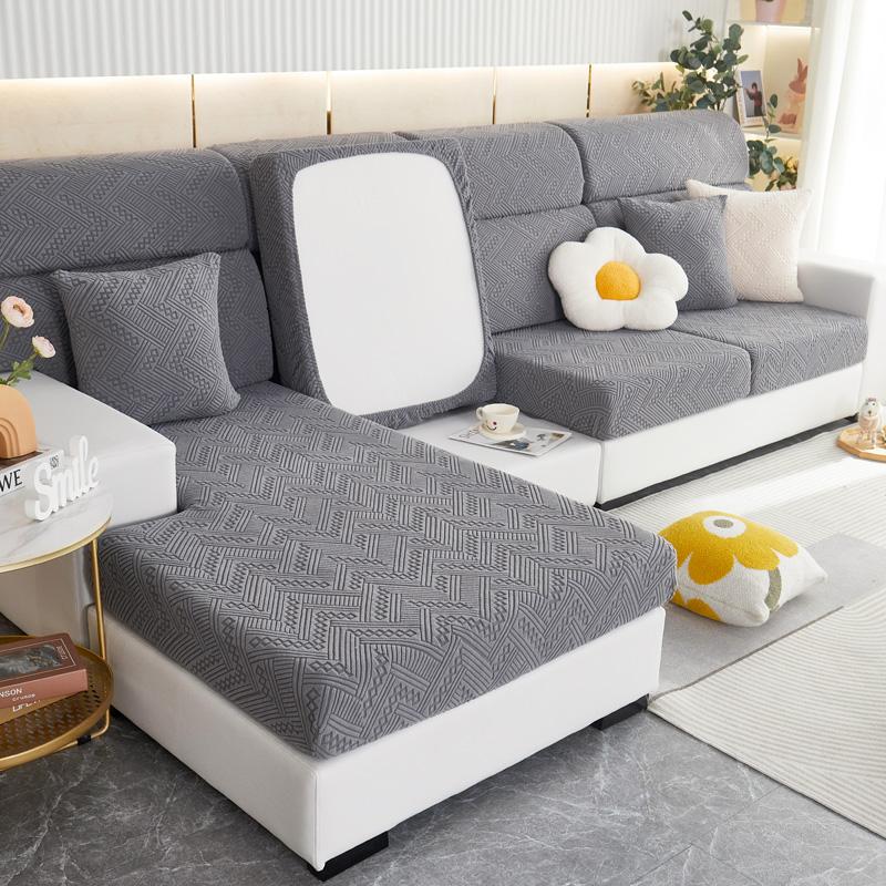 Плюшевый чехол на сиденье дивана для гостиной, бархатная подушка, эластичный угловой чехол для дивана, комплект 1/2/3/4 местных однотонных чехлов