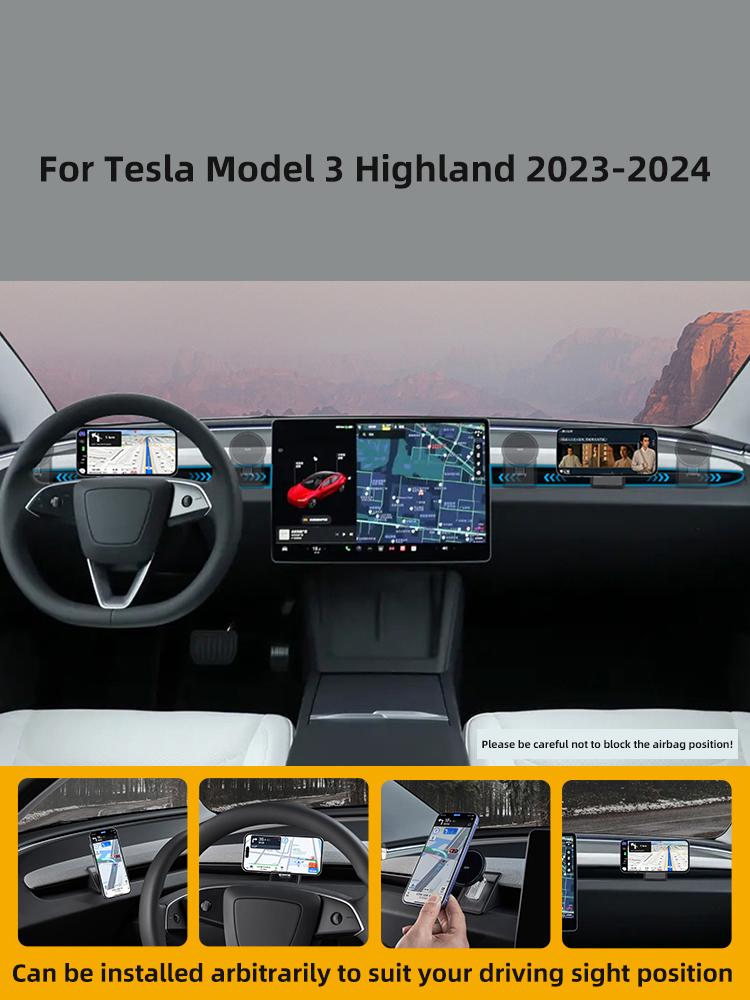 Автомобильный держатель для телефона для Tesla Model Y Juniper Model3 Highland Model YL Регулируемая магнитная рамка-подставка для телефона в автомобиль Аксессуары