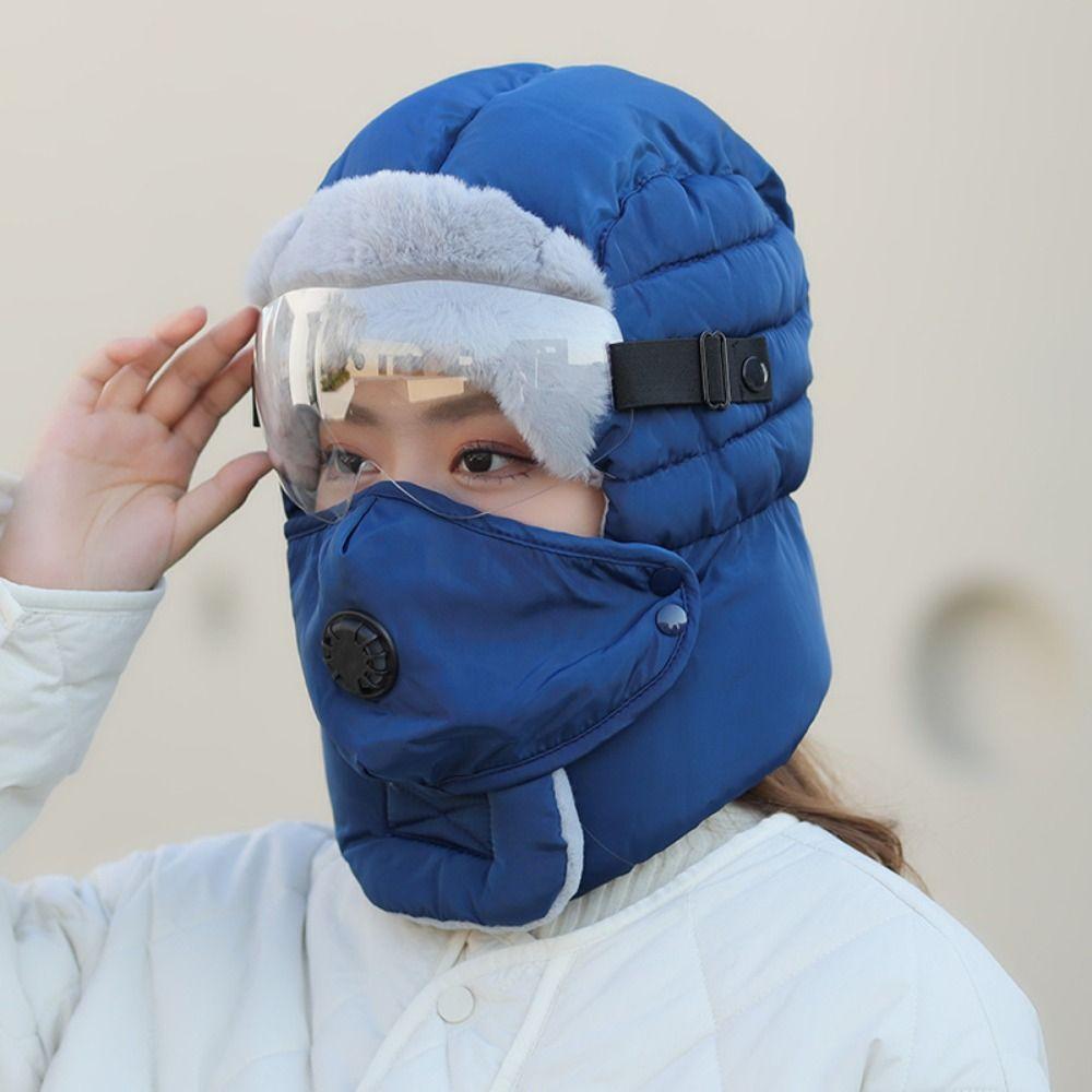 Теплые шапки, закрывающие все лицо, ветрозащитная защитная шапка для ушей, полезные зимние очки, маска, шапка для мужчин и женщин