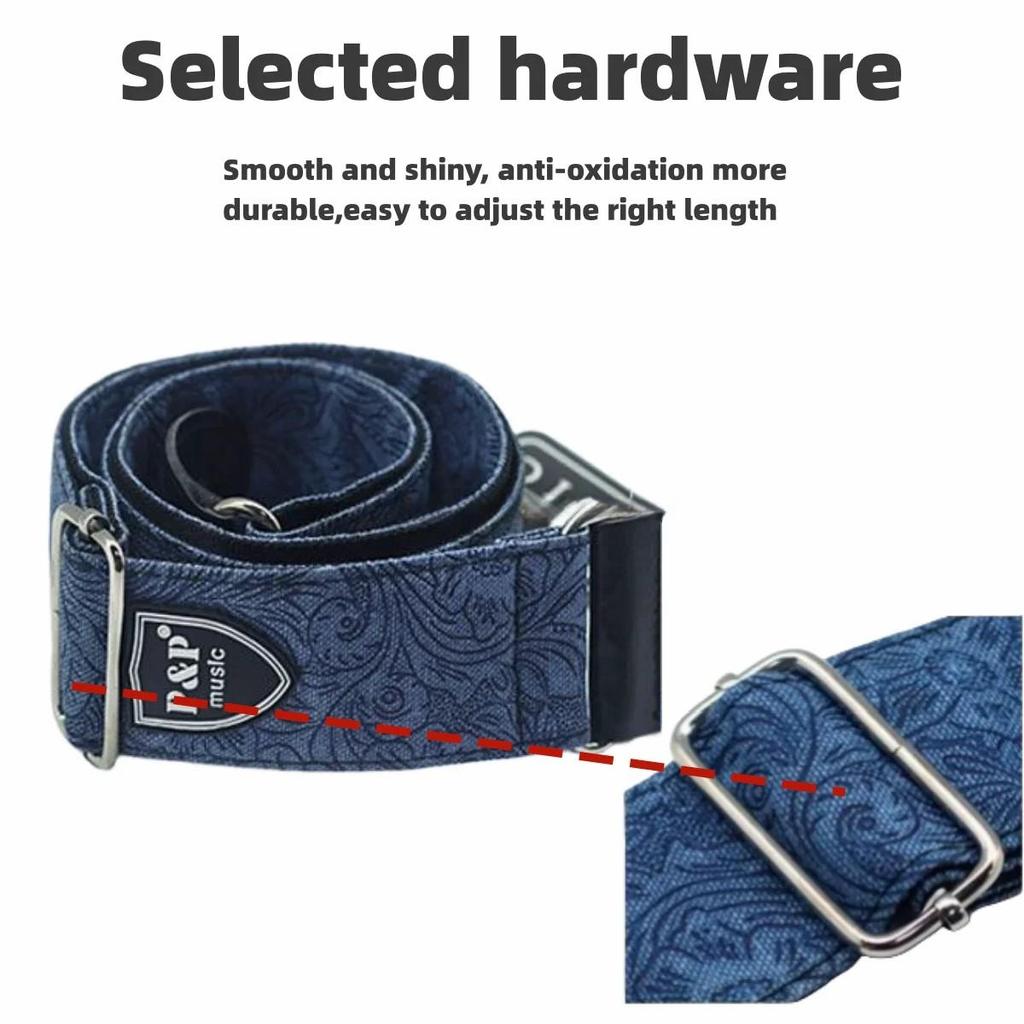 Ремень для гитары, регулируемый, прочный, расширяющийся, утолщенный, джинсовый, хлопковый, гитарные ремни