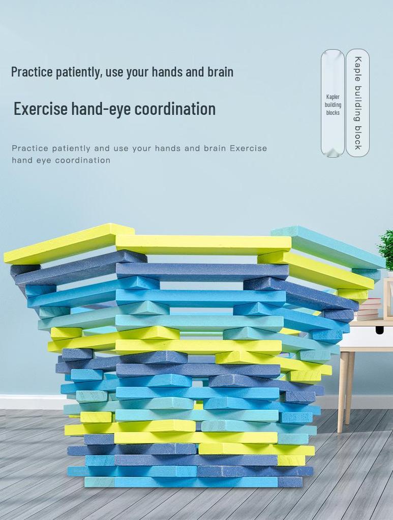 Детский деревянный конструктор из строительных блоков для детей