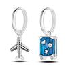 Silver Plated Hoop Earrings Moon Star Dreamcatcher Colored Zircon Fine Earring Jewelry Gift for Women