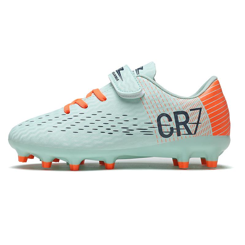 Low-top football shoes CR7 boys and girls youth students tf broken nails artificial turf AG long nails A