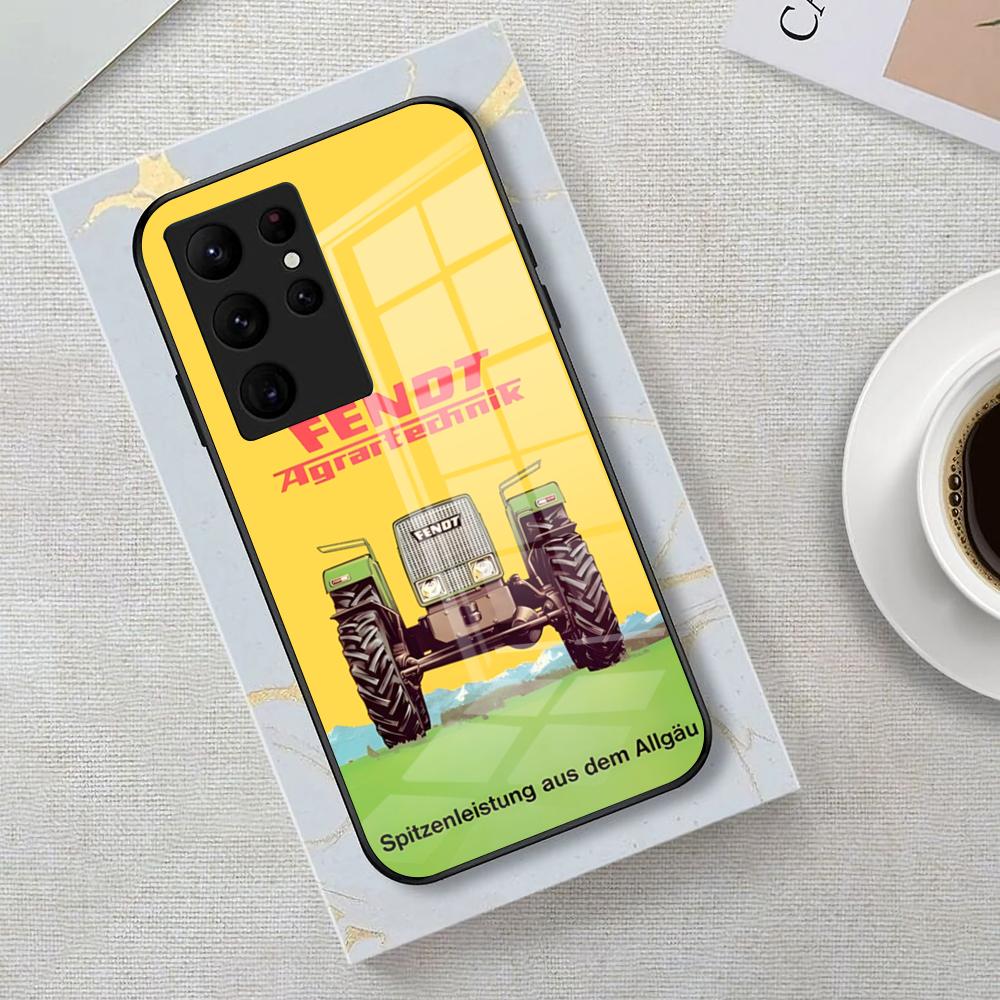 Machinery FENDT Phone Case For Samsung S26 S25 Edge Ultra 23 22 21 20 Ultra Plus S24 Fe Glass Cover