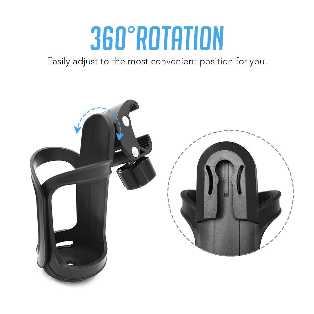 Держатель для велосипедной бутылки, вращение на 360 градусов, велосипедная клетка для бутылки с водой для детских колясок, инвалидных колясок