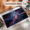 Personalized Crystal Velvet Carpet Atletico Madrid FC Pattern Non Slip Floor Rug