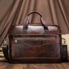 Retro Shoulder Bag Men's Leather Handbag Business First Layer Cowhide Messenger Men's Bag