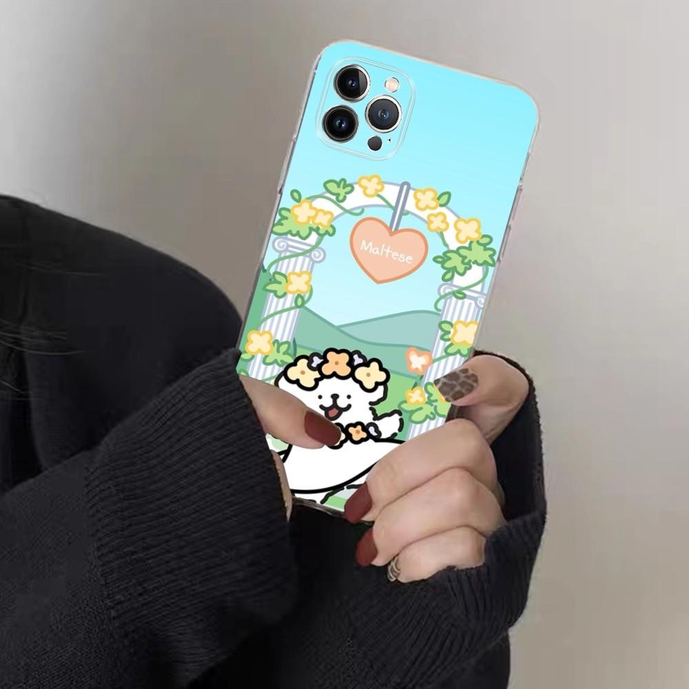 Мультяшный милый чехол для телефона с собакой и сердцем для iPhone 15 8 7 6 6S Plus X SE 2020 XR XS 14 11 12 13 Mini Pro Max